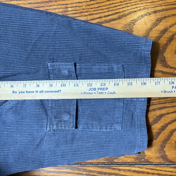 Drawstring UNISEX Corduroy Cargo Shorts Charcoal Gray Extra Small 27 BOYFRIEND - Picture 10 of 13